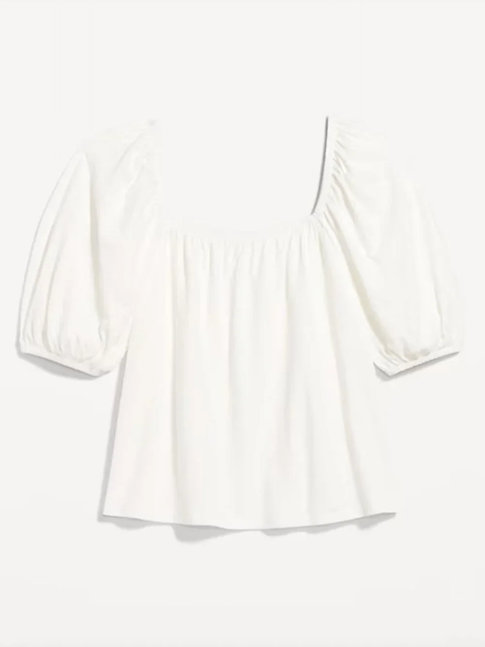 Old Navy Square-Neck Puff-Sleeve Top Size Small Color Sea Salt
